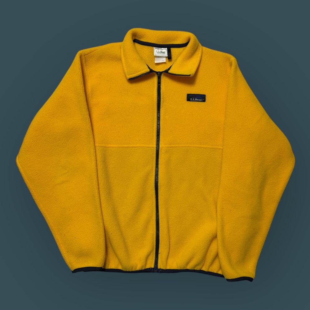 Vintage 90’s L.L. Bean Yellow Fleece Zip Up